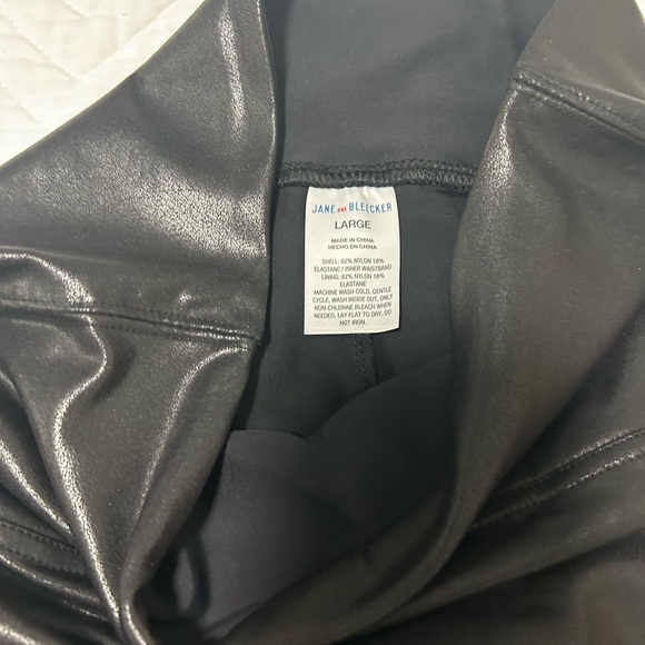 Leatherette leggings, never worn, size, large, comfortable, Jane and Bleecker - Picture 2 of 5